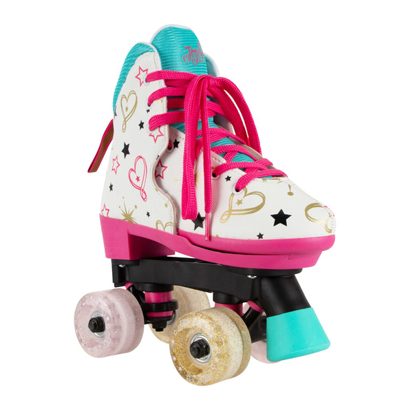 Girls' Adjustable Jojo Party In Pink Quad Roller Skates