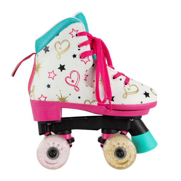 Girls' Adjustable Jojo Party In Pink Quad Roller Skates