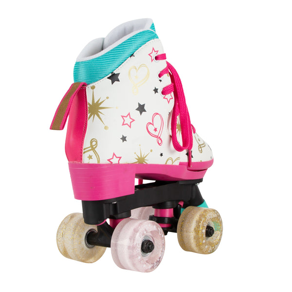 Girls' Adjustable Jojo Party In Pink Quad Roller Skates