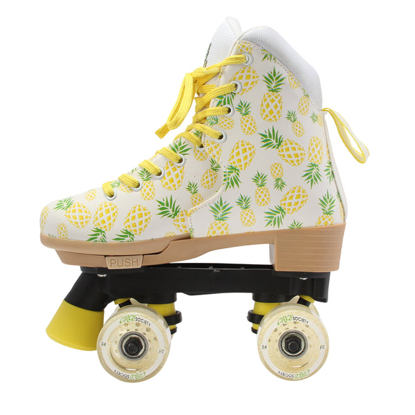 Girls' Adjustable Craze Crushed Pineapple Quad Roller Skates