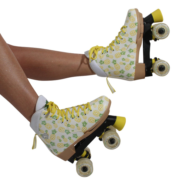 Girls' Adjustable Craze Crushed Pineapple Quad Roller Skates