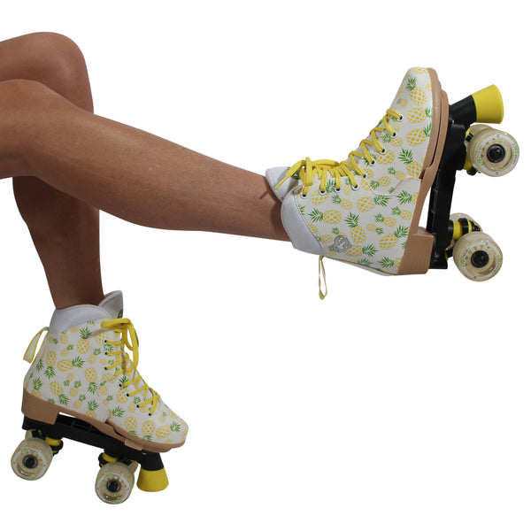 Girls' Adjustable Craze Crushed Pineapple Quad Roller Skates