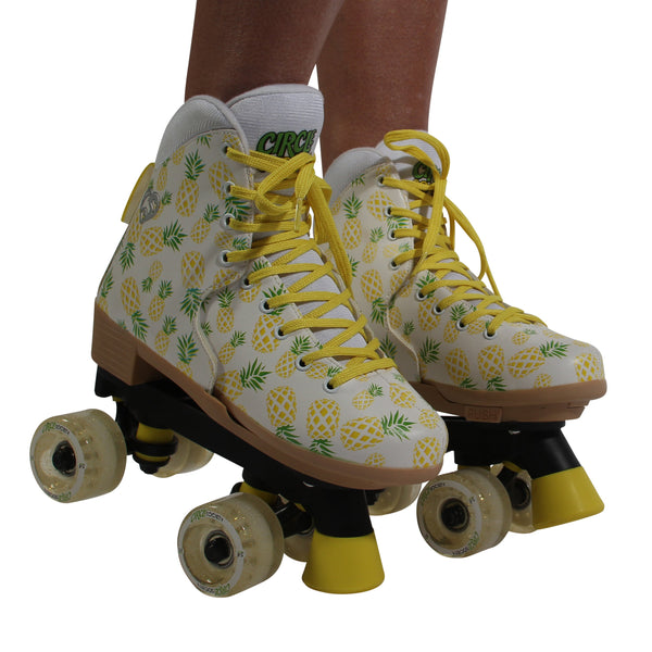 Girls' Adjustable Craze Crushed Pineapple Quad Roller Skates