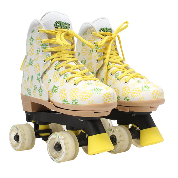 Girls' Adjustable Craze Crushed Pineapple Quad Roller Skates