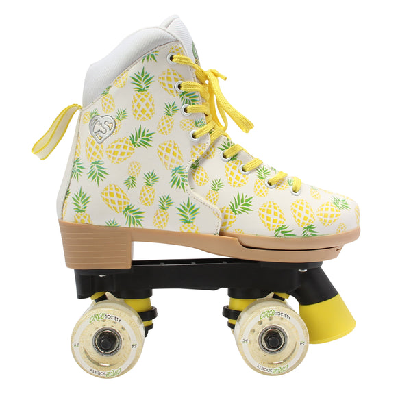 Girls' Adjustable Craze Crushed Pineapple Quad Roller Skates